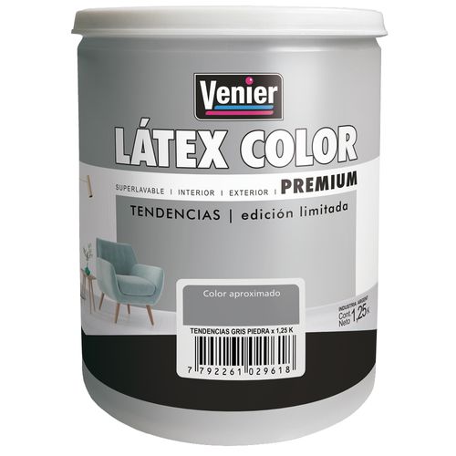 Latex Interior/Exterior Premium Gris Piedra 1.25 L Venier
