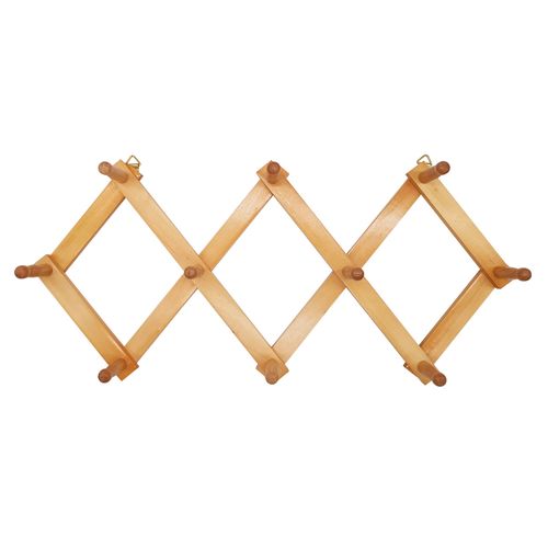 Perchero pared plegable 10 ganchos Cotidiana