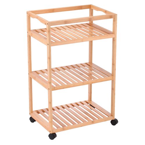 org repisa 3 niveles con ruedas bamboo