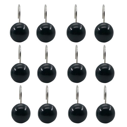 Set x12 Ganchos Cortina Gris