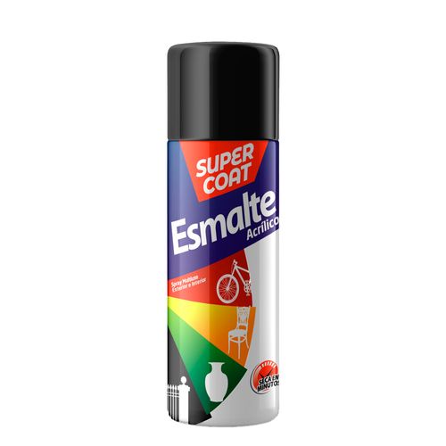 Spray Acrilico Negro Brillante Supercoat
