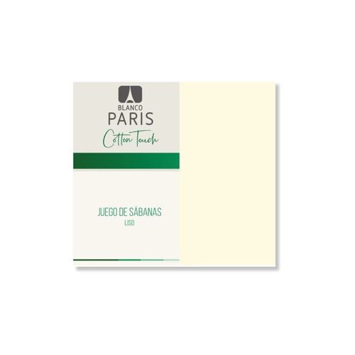 Juego Sábanas Cotton Touch Lisa King Blanco Paris