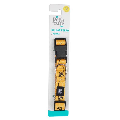 Collar Para Perros Poliester Talla M Abejitas Pet'S Fun