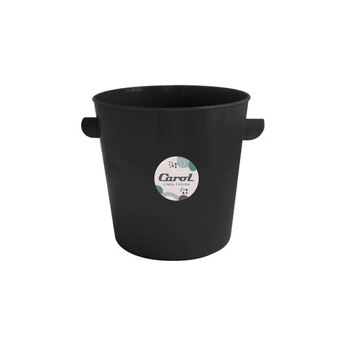 balde de hielo negro plastico 15cm