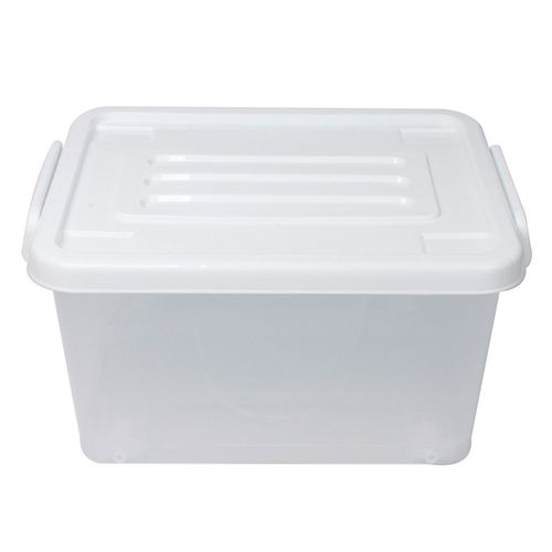 Caja plas 13lt c-rued tran t-color blca