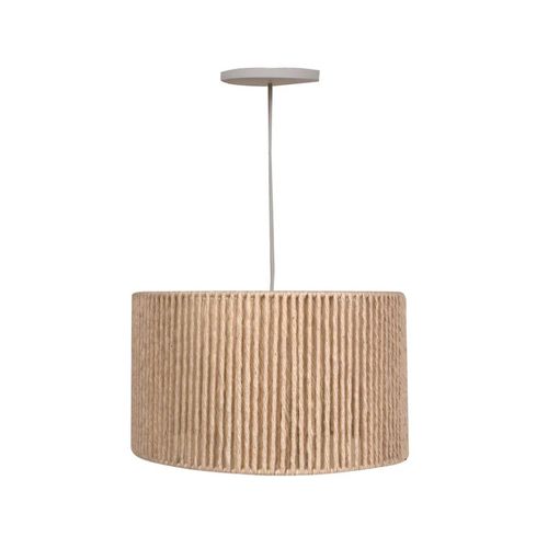 Colgante Circular 1L E27 Algodón Beige