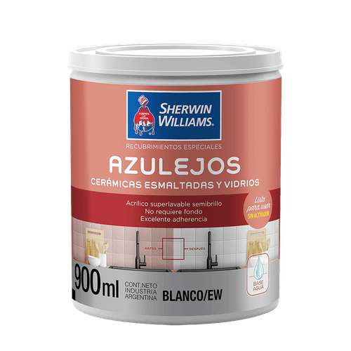 Esmalte Para Azulejos Acrilico Blanco 0,9 L Sherwin Williams