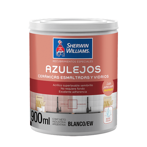 Esmalte Para Azulejos Acrilico Blanco 0.9 Lts Sherwin Williams