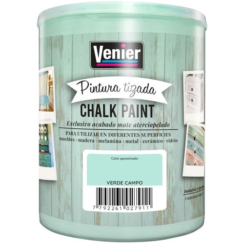 Pintura Tizada Chalk Paint Verde Campo 1Lt Venier