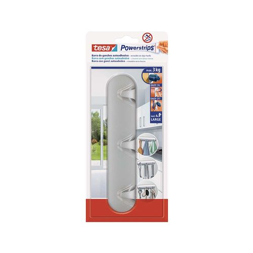 Gancho Adhesivo Metal Percha Tesa