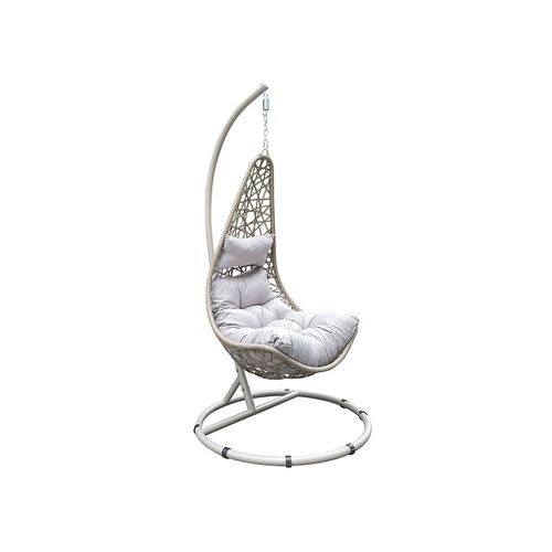 Silla Colgante 103X195Cm Simil Rattan Gris Myanmar Outzen