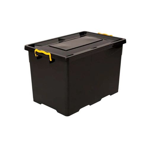 Caja Organizadora Con Ruedas Negra 75 L Cerri