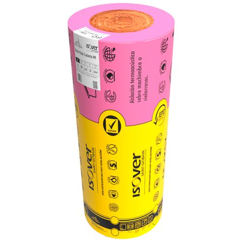 Lana De Vidrio Rolac Plata 50 Mm - 1,2 X 12 M Isover