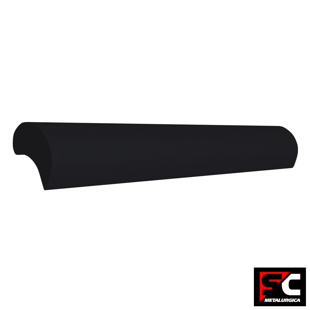 Tirador Aluminio 115x12x10 Mm Negro Sc Metalurgica