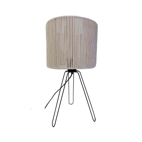 Velador Tripode Con Pantalla Algodón 1 Luz E27 Liguen