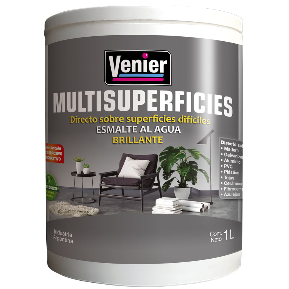 Esmalte Multisuperficies Blanco Brillante 1 Lt Venier