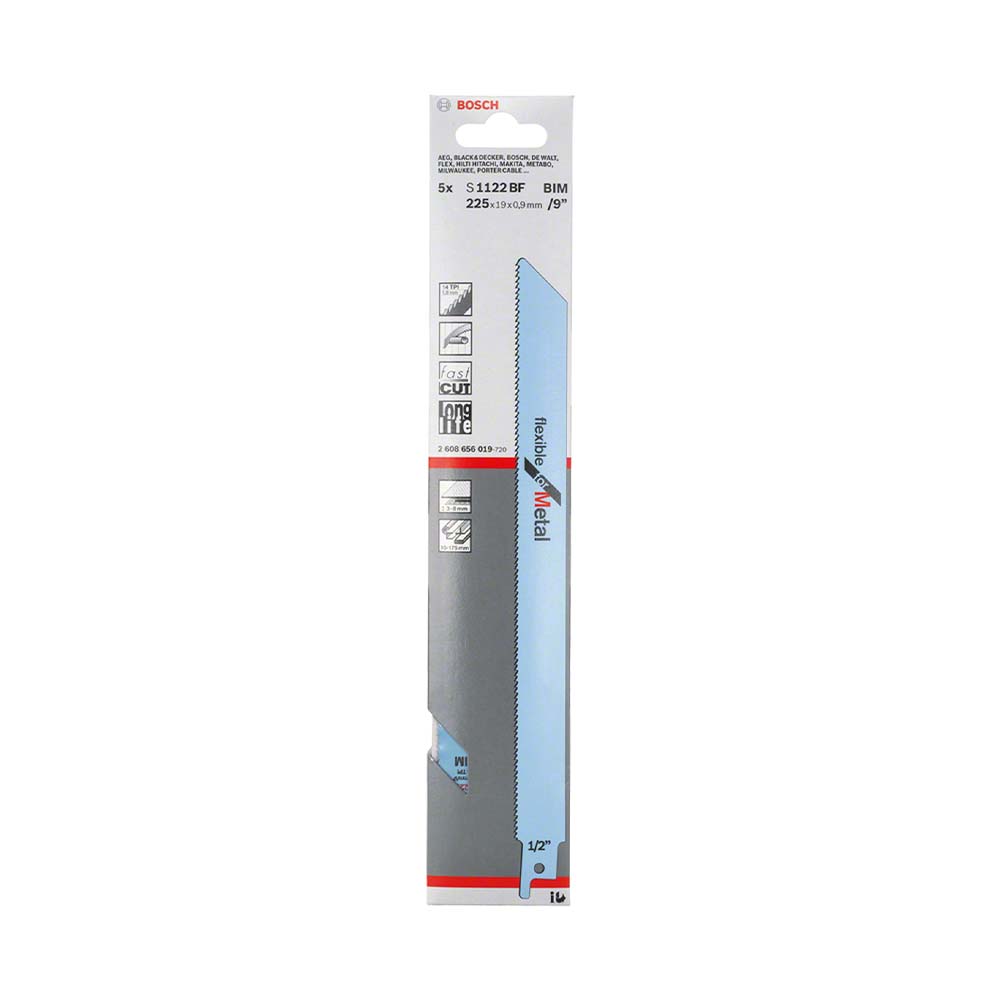 Hojas Sierra Sable S1122BF 225 Mm 5 Piezas Bosch
