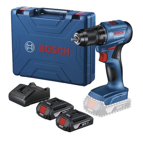 Taladro atornillador Bosch GSR 185-LI 18V 2 baterías +maletín