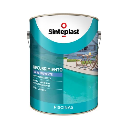 Pileta Caucho Acrilico Azul 10 Lts Sinteplast
