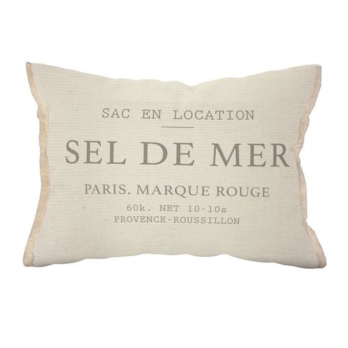Almohadon Rustic 60X40 Cm Sel De Mer Gris Vh Fabrics