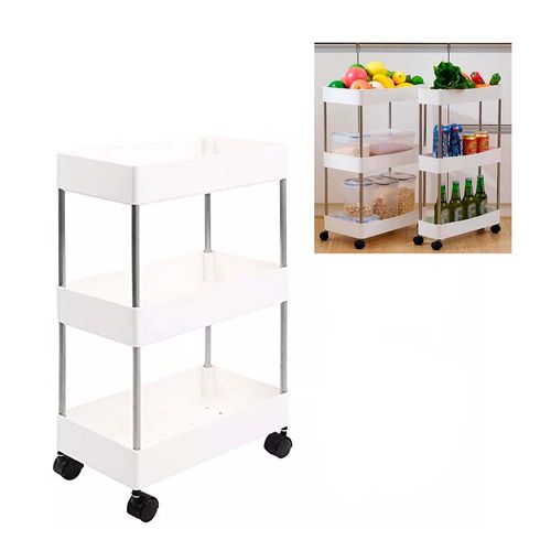 Carro Organizador 3 Estantes Con Ruedas 40x12x60 Cm Lucomex