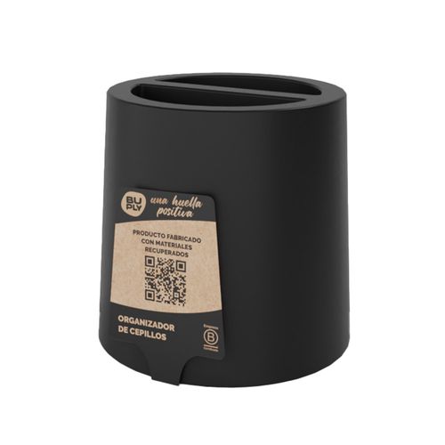 Portacepillo plastico negro