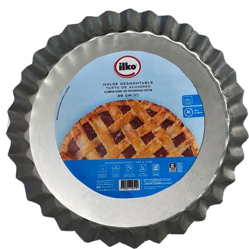Molde Tarta Aluminio Desmontable 28 Cm Ilko