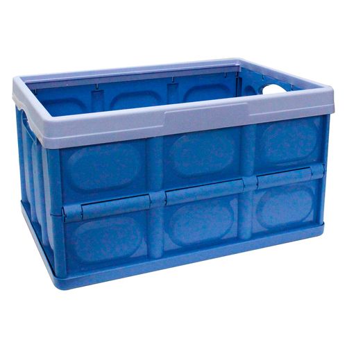 caja plegable plastica 48l azul