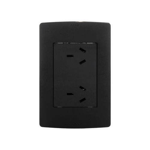 Linea Armada Silight Negro Toma Doble 10A Sica