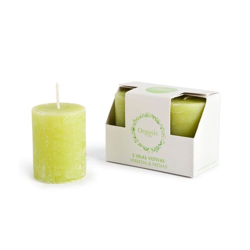 Set X2 Velas Votiva Verbena Fresias Organic Spa