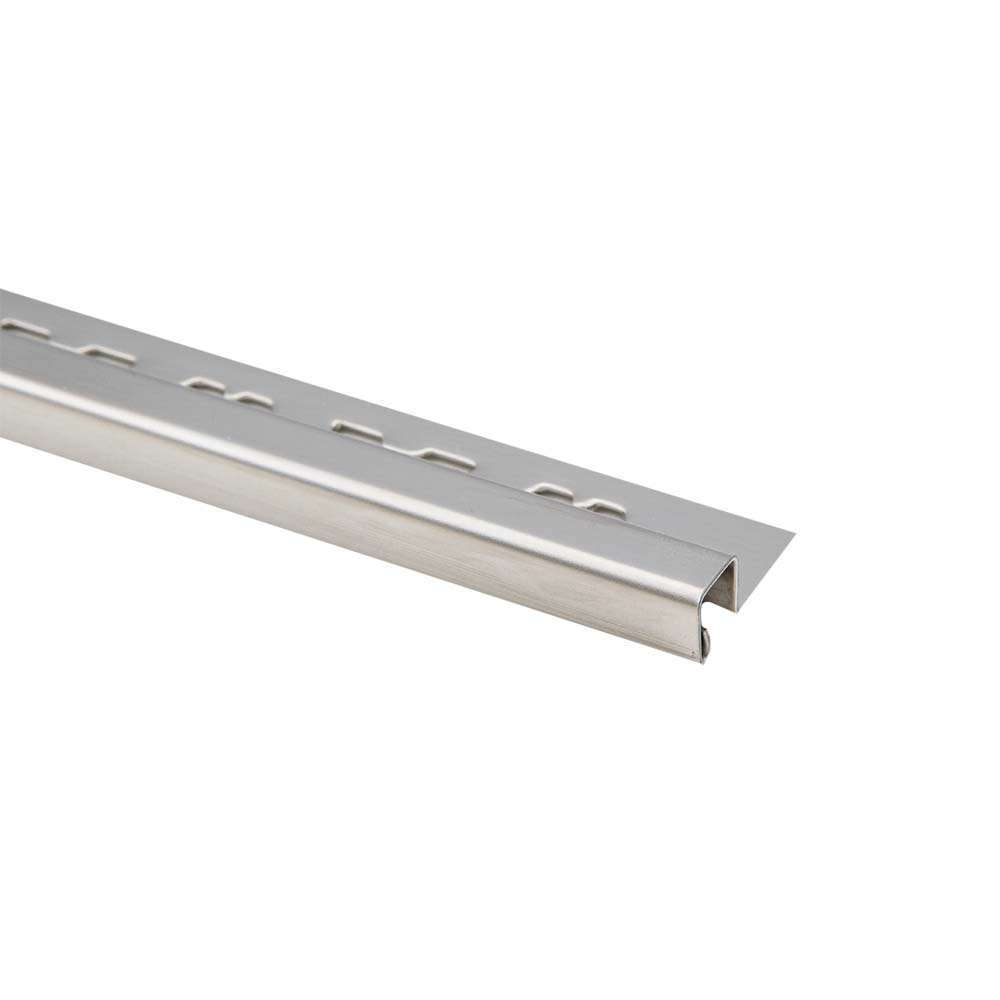 Perfil Omega 2,5 Mts Acero Inoxidable Brillante Moldumet