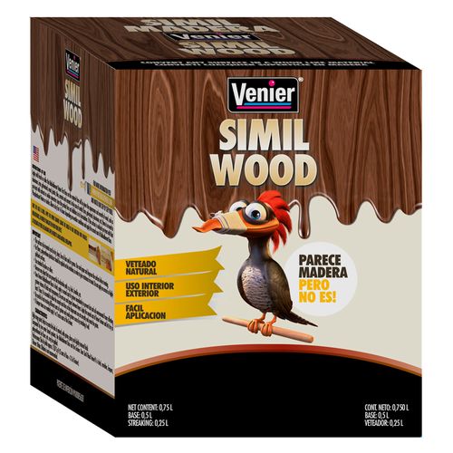 Revestimiento Simil Madera Gris 0,75 L Venier