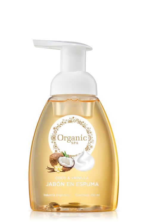 Jabon En Espuma Coco Y Vainilla Organic Spa