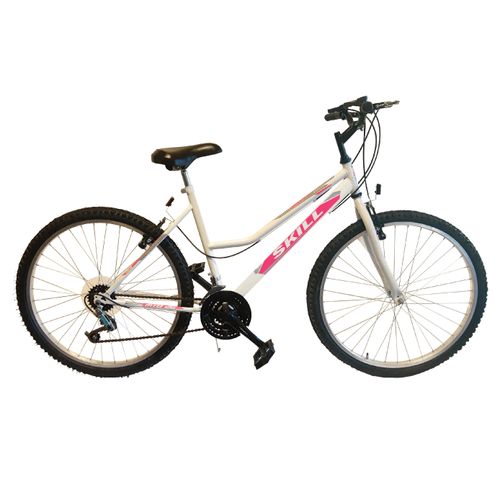 bicicleta r26 mountain 18 vel m blanca Skil