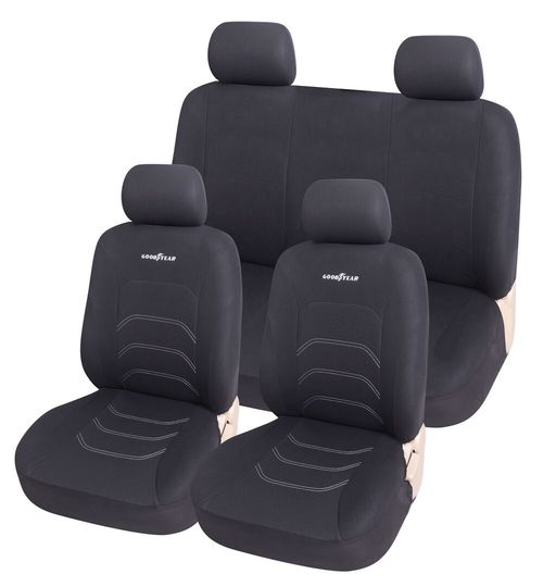 Juego Funda Asiento Negra 10 Piezas Goodyear