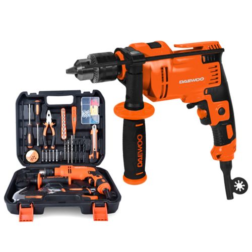 Taladro Impacto 550W Maletin Y Herramientas Daewoo