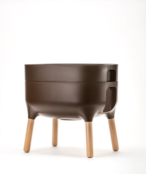Maceta Autorregulable Urbanlive Baja Marron Plastia