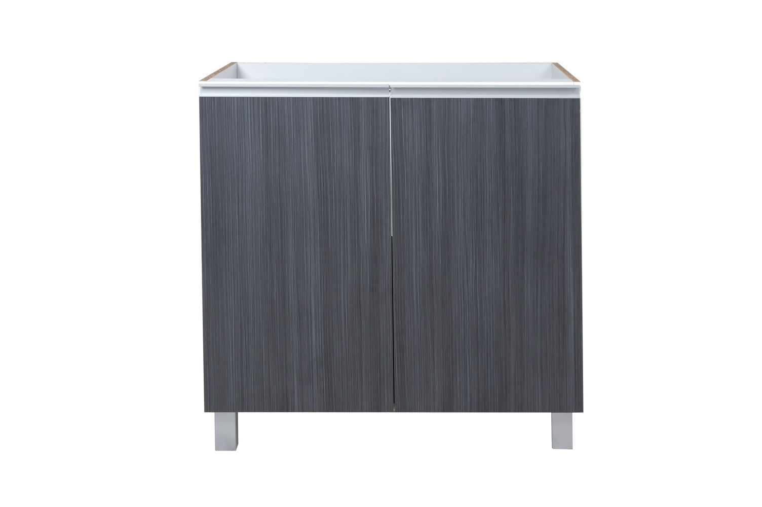 Bajo Mesada Potenza Melamina 81,9x80x57,7 Cm 2 Puertas Antracita Ricchezze
