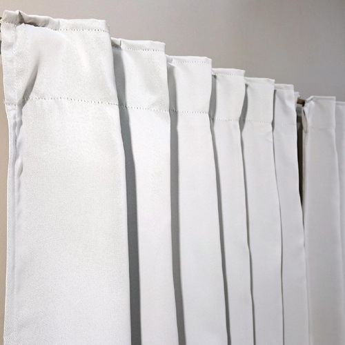 Set X2 Cortinas Blackout Blanco 130x150 Cm Blanco Paris