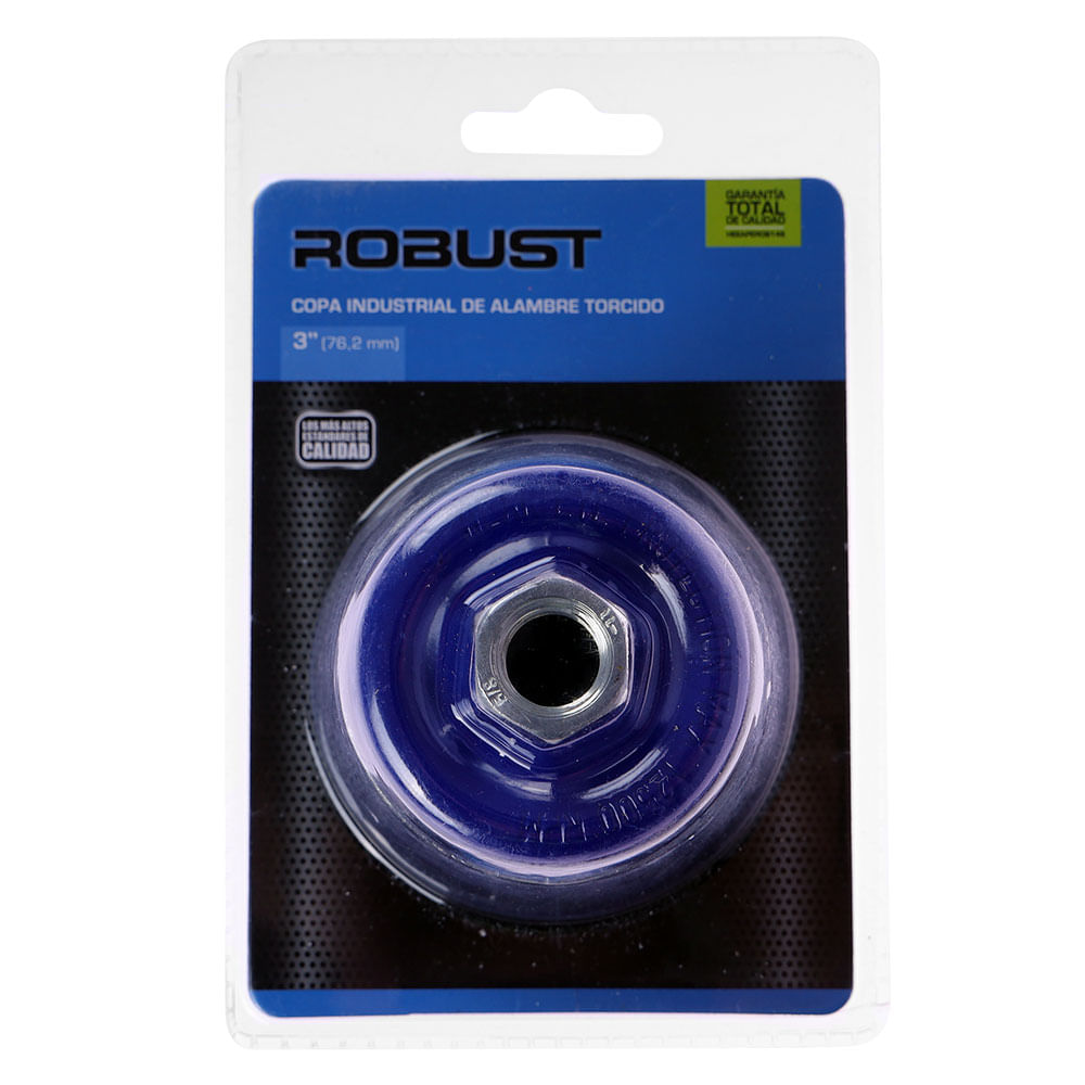 Copa Industrial Alambre Torcido 3" Robust