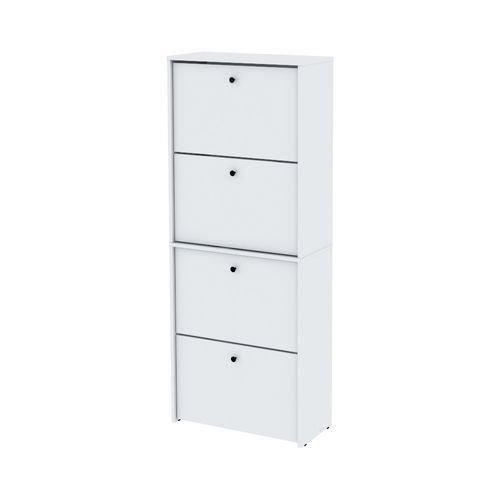Botinero 24 Pares 62X25X158Cm Blanco Centro Estant
