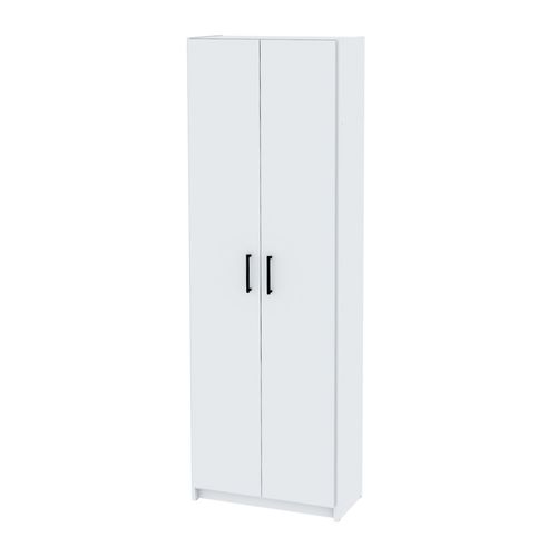 Escobero 2 Puertas  Blanco 60X32X180 Cm Centro Estant