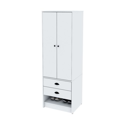 Placard 2 Puertas 2 Cajones Libe 60 X 50 X 180 Cm Blanco Centro Estant