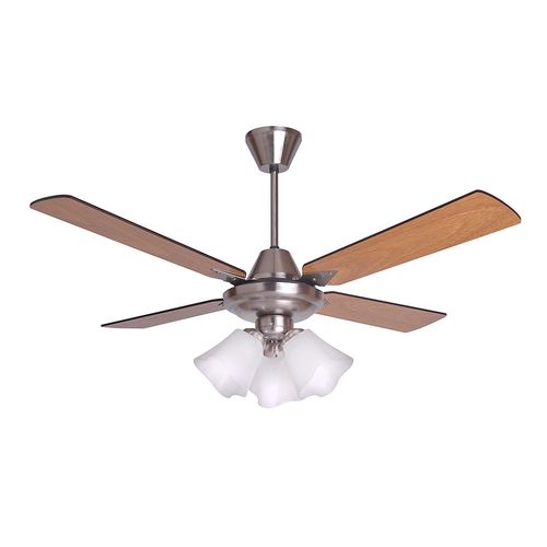 Ventilador Techo Acero Madera Con Araña Axel