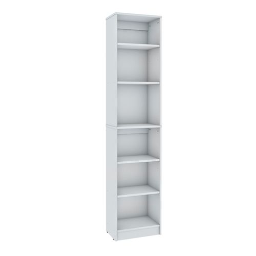 Biblioteca Mini 6 Estantes 40 X 25 X 180 Cm Blanca Centro Estant