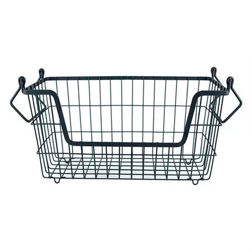 canasto metalico negro 17x28x13.5 cm