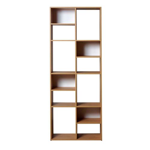Biblioteca 68x39x180Cm Melamina Hickory Otto Ricchezze
