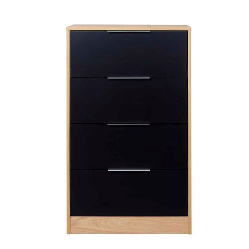 Comoda Murano  59X43X101 Cm Negro Ricchezze