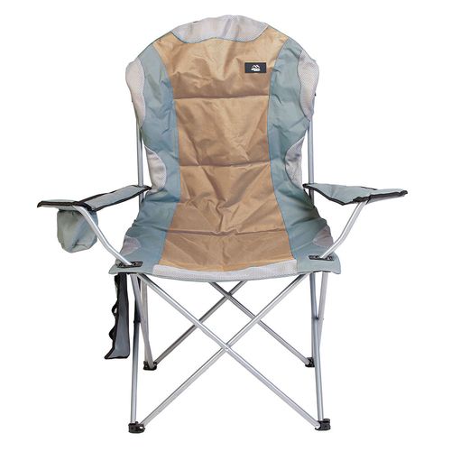 Silla camping Caño apoyabrazos beige Alpes