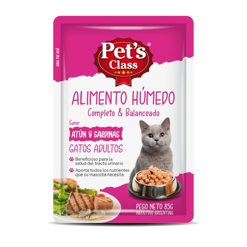 Pouch Pet`S Class Gato Atun Y Sardina 85 Gr